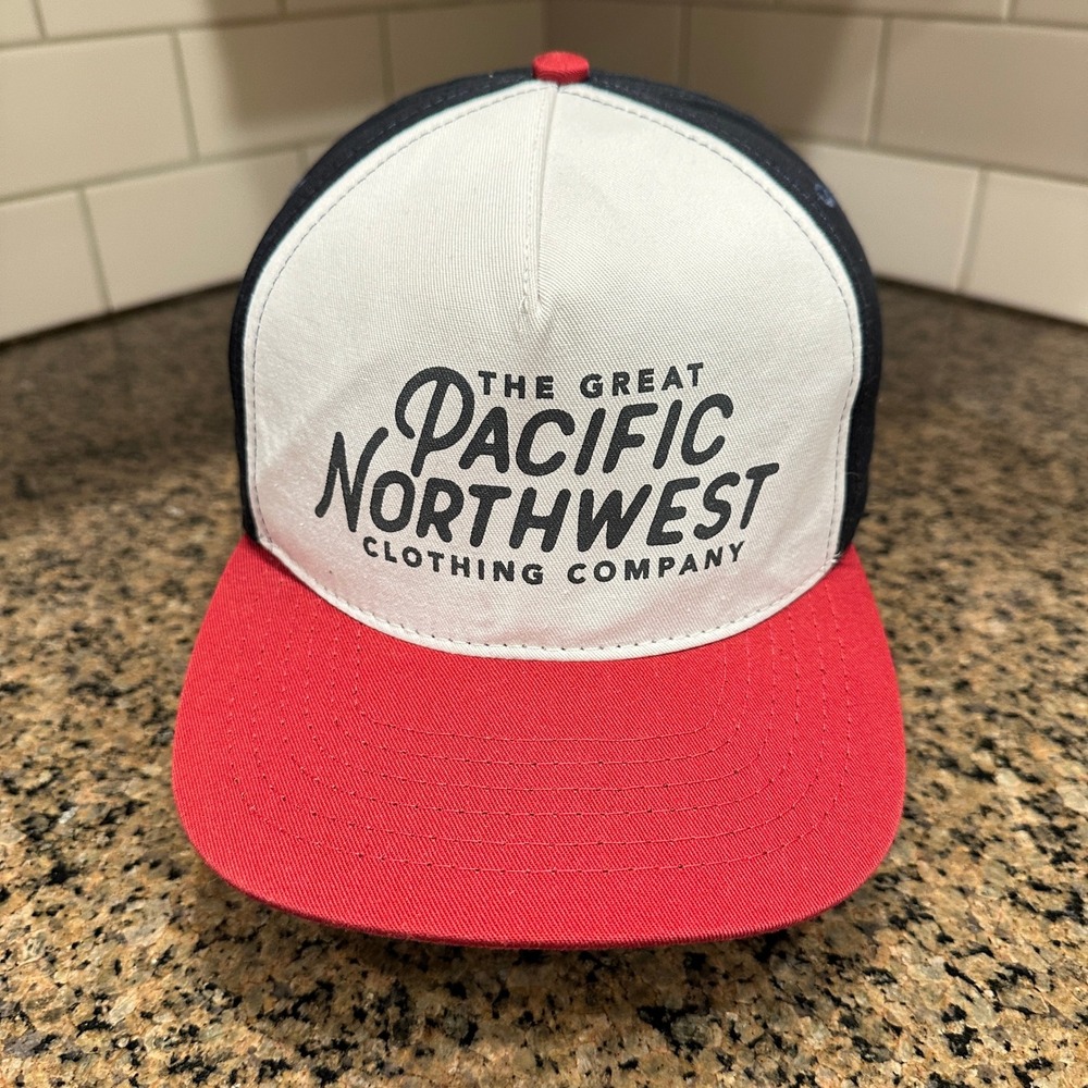 The Great PNW Pacific Northwest Clothing Company Snapback‎ Hat Blue Red Cotton
